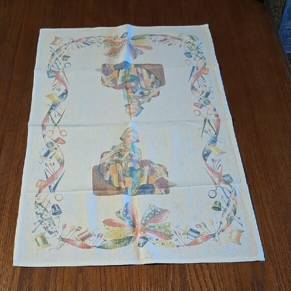 Sewing It Up - Vintage Tea Towel - Picture 1 of 7